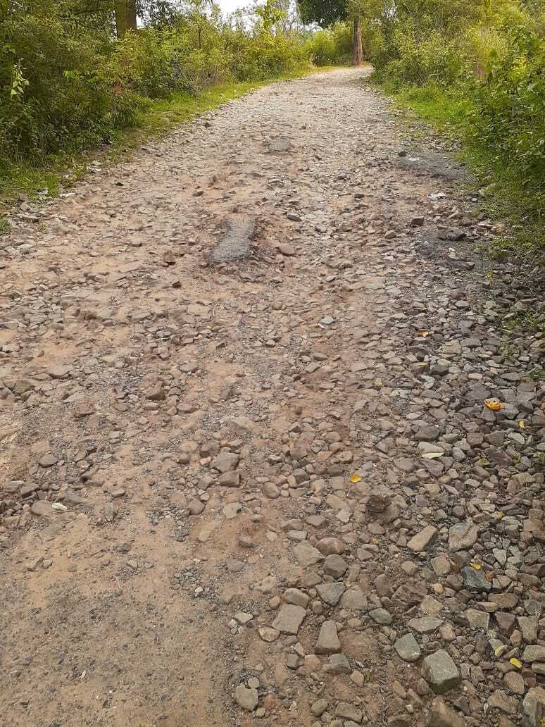 एक साल से अधूरी है झारखंड बाजार से एड़केया तक सड़क