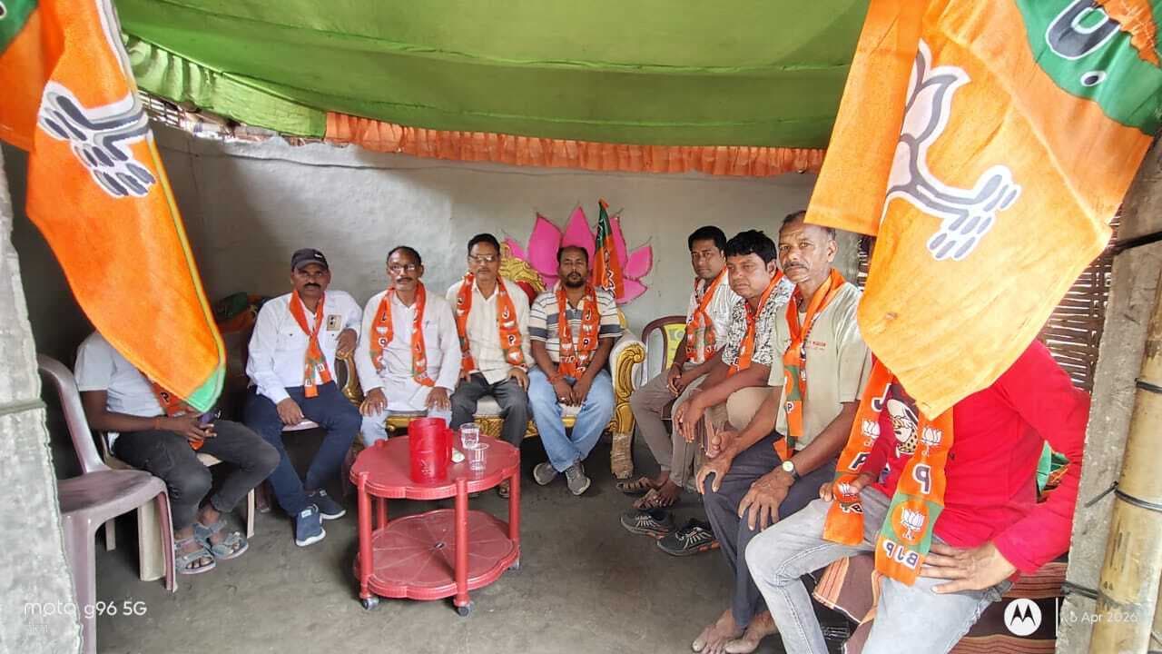 सुधानी में भाजपा स्थापना दिवस पर संगठन शक्ति का प्रदर्शन