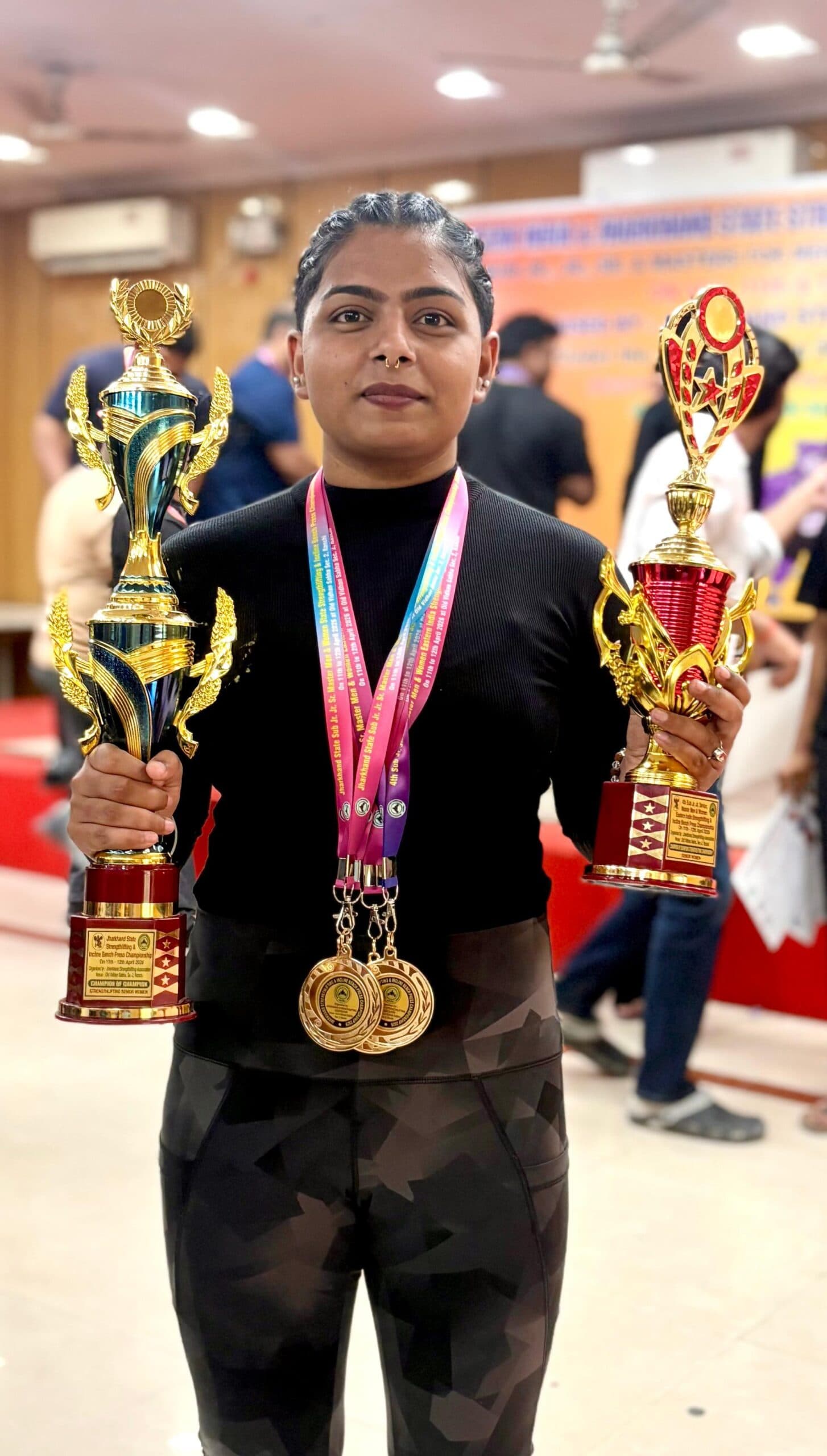 Sneha kumari win gold medal in national strengthlifting :58 किलो भार वर्ग में स्नेहा ने 195 किलोग्राम उठाकर जीता स्वर्ण पदक