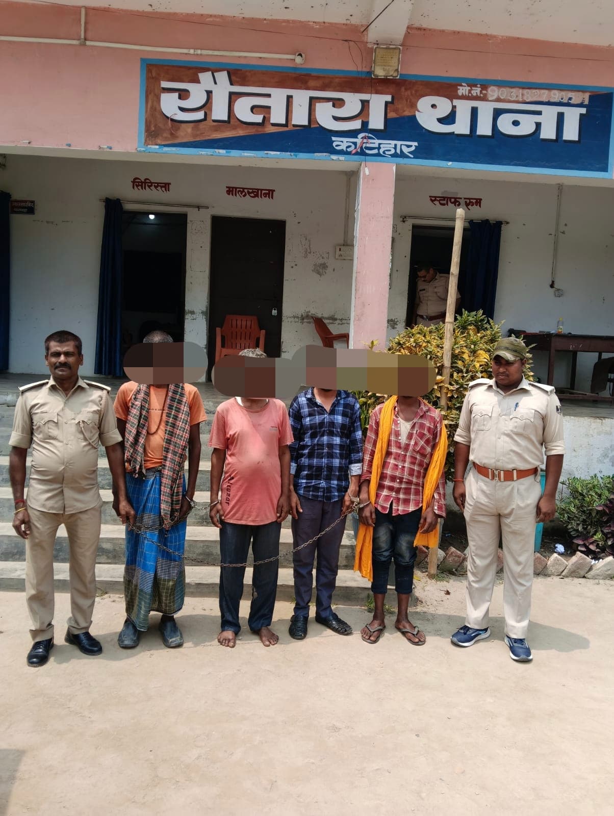 रौतारा पुलिस ने चार शराबियों को किया गिरफ्तार