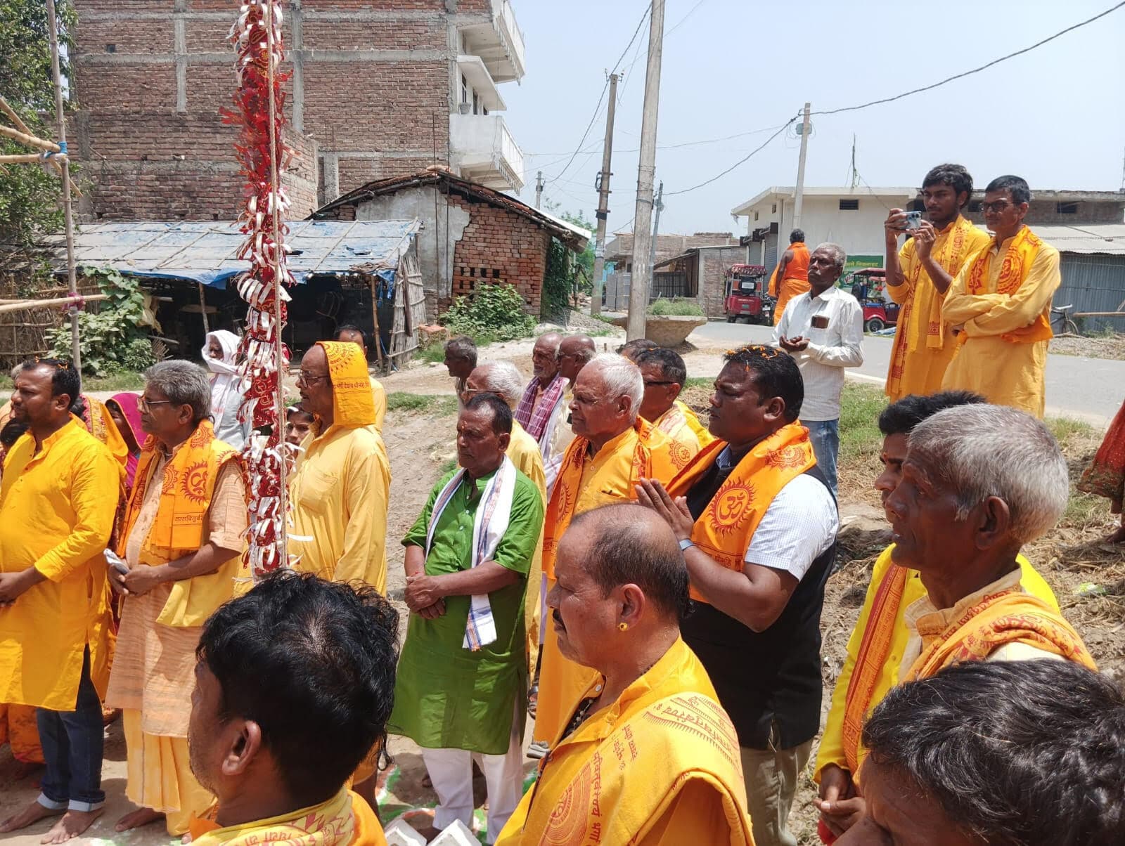 तीन दिवसीय 24 कुंडीय गायत्री महायज्ञ को लेकर किया गया भूमि पूजन