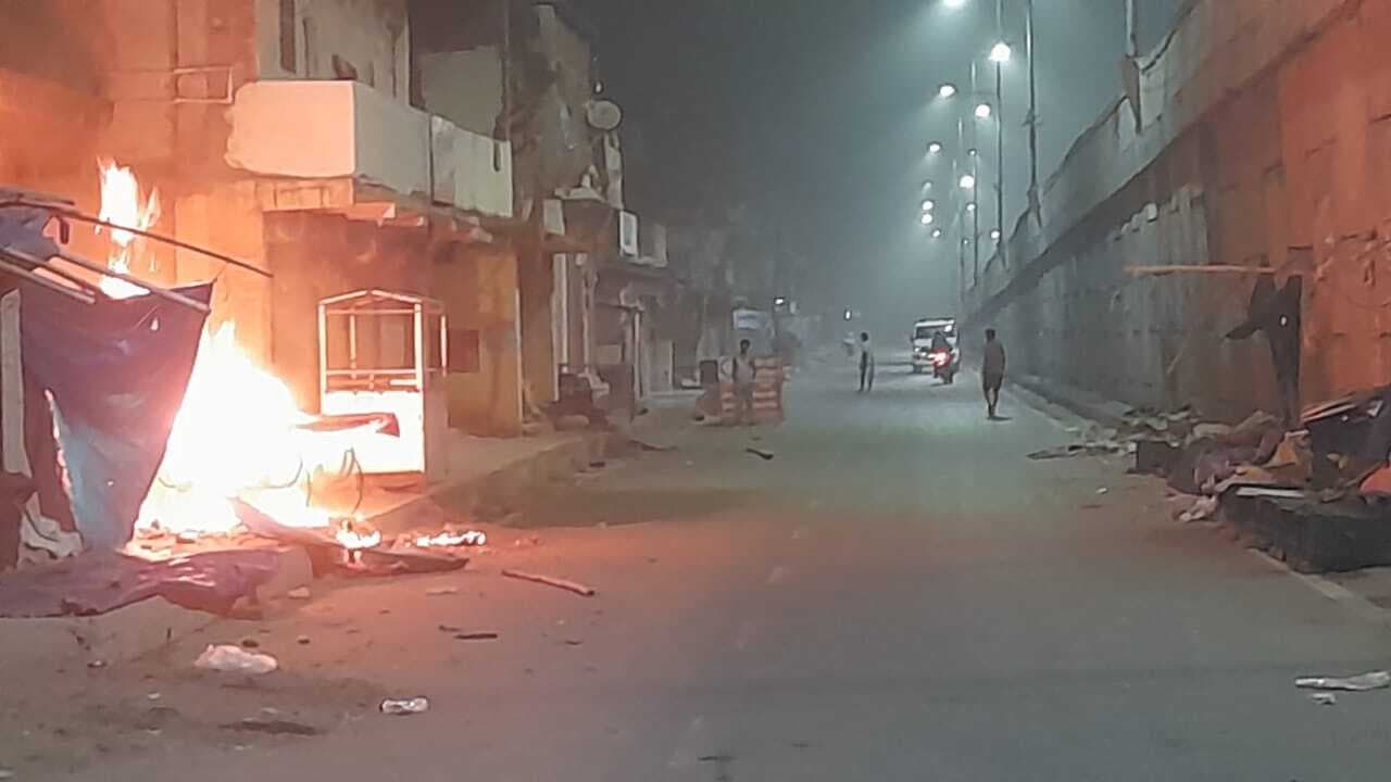 ठेला दुकान में आग लगने से 50 हजार से अधिक की संपत्ति जलकर राख