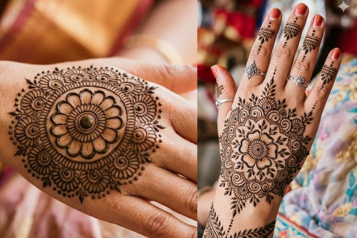 floral madala mehndi design