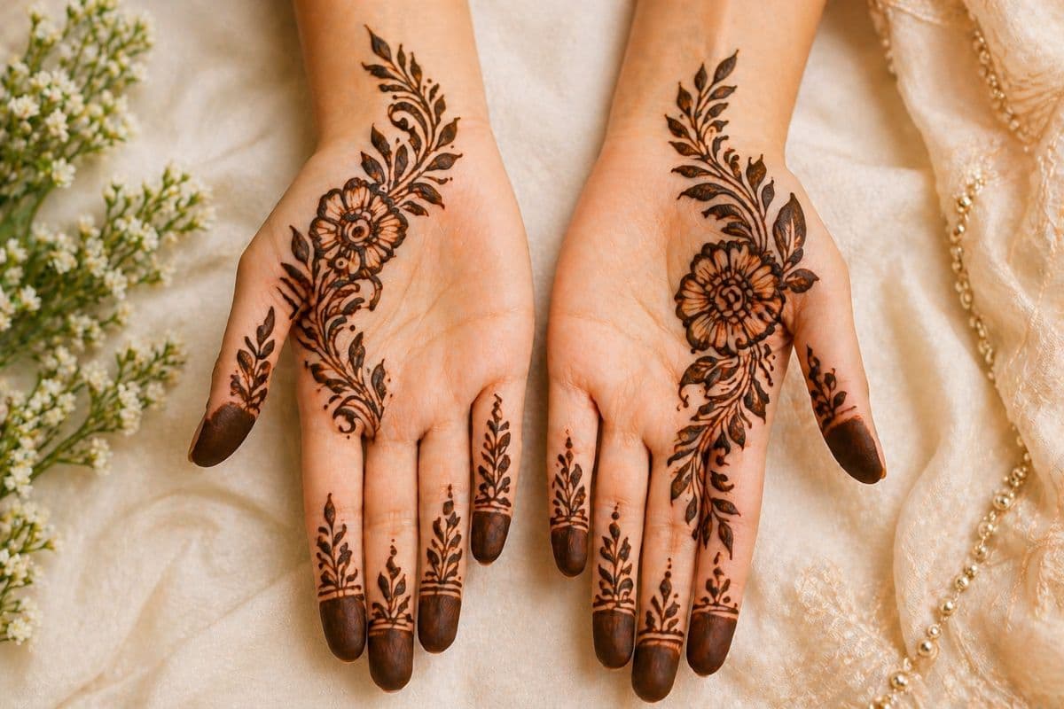 minimal Arabic Design Mehndi