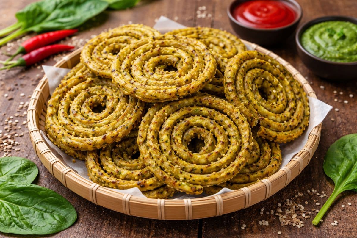 घर पर बनाएं बाजार जैसा क्रिस्पी पालक मुरुक्कू, स्वाद करेगा सबको दीवाना