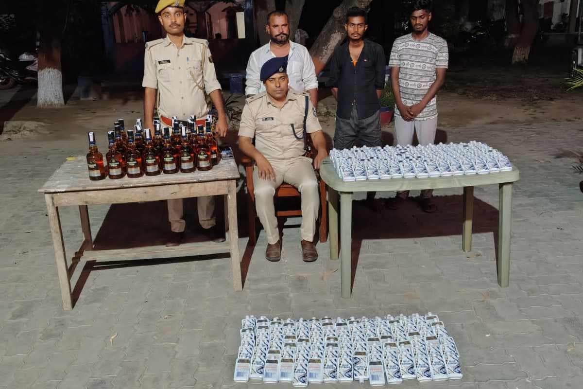 शिवहर: पुलिस का बड़ा ऑपरेशन, शराब समेत बोलेरो जब्त, तीन कारोबारी गिरफ्तार