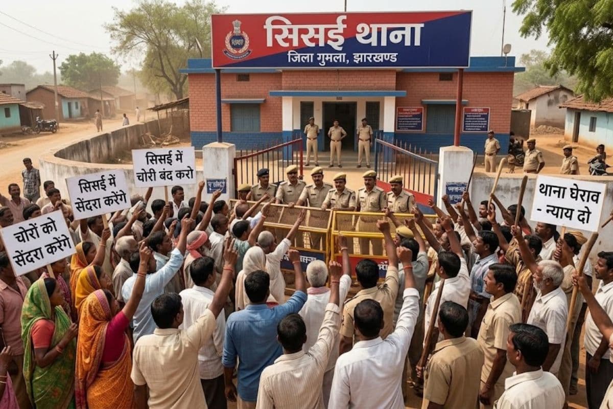 Gumla: सिसई में चोरी की घटना से त्रस्त ग्रामीणों ने थाना घेरा, चोरों का सेंदरा करने की चेतावनी