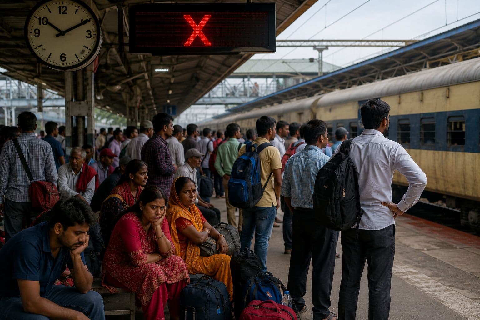 किशनगंज स्टेशन पर ट्रेनों की लेटलतीफी और रद्दीकरण से यात्री परेशान