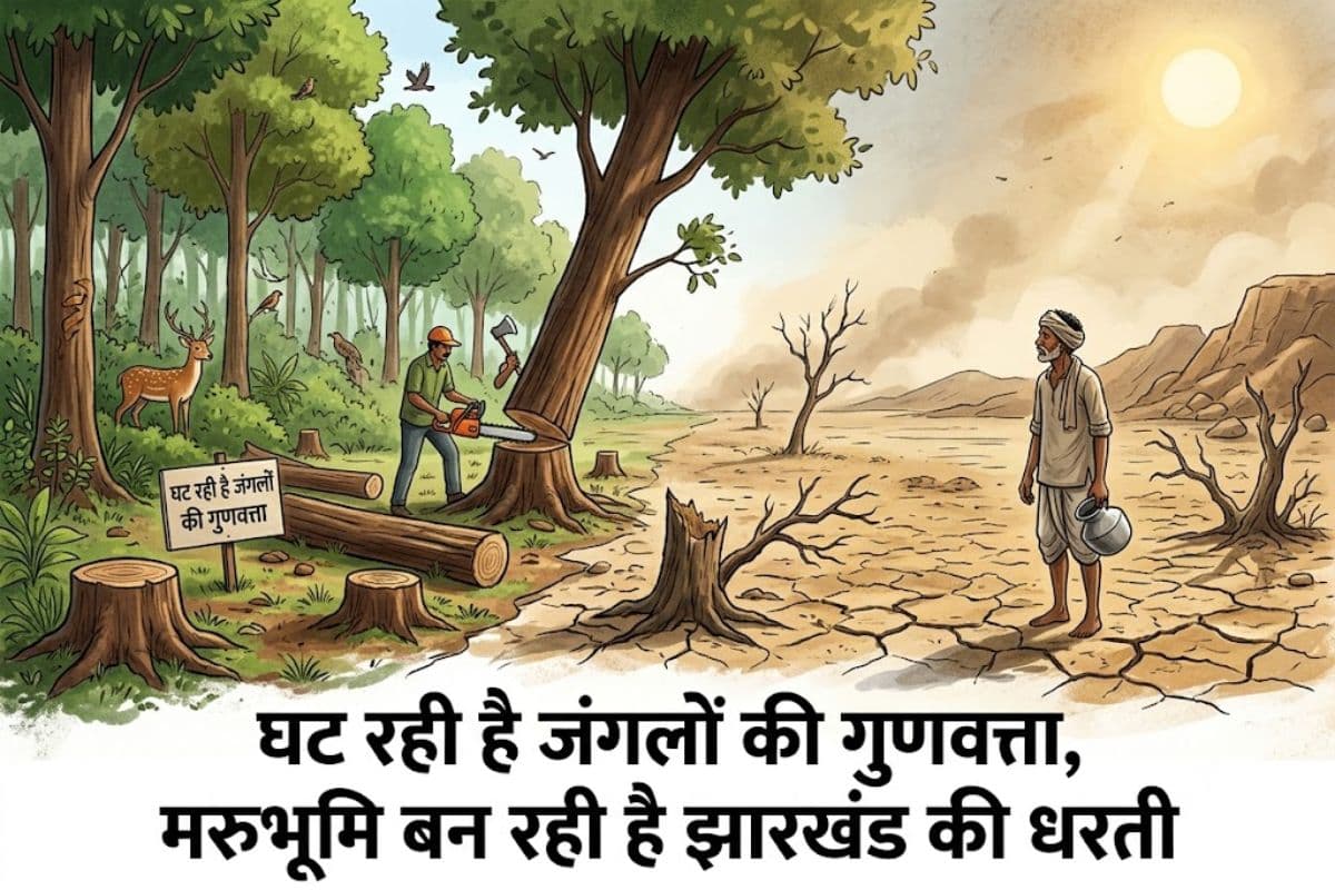 घट रही है जंगलों की गुणवत्ता, मरुभूमि बन रही है झारखंड की धरती