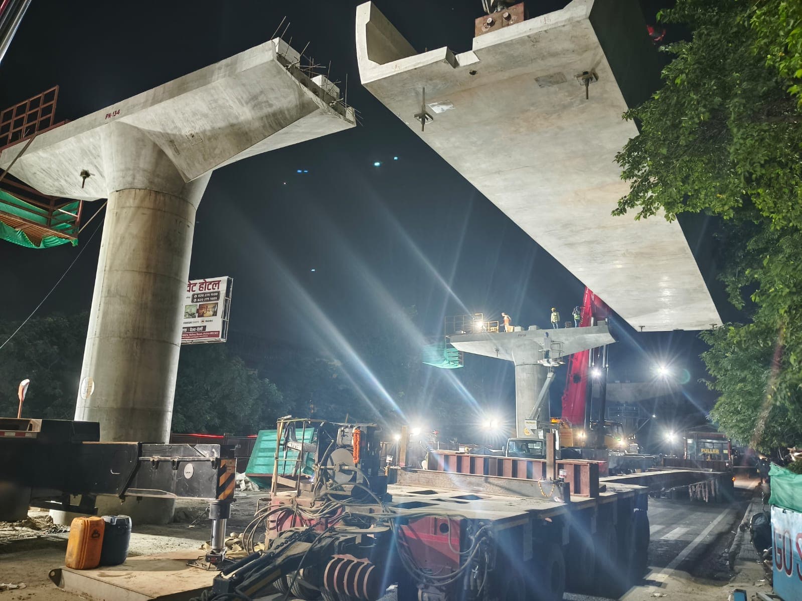 पटना मेट्रो: आरपीएस मोड़ और पाटलिपुत्र स्टेशन के बीच बेली रोड पर पहला वायाडक्ट यू गर्डर लांच