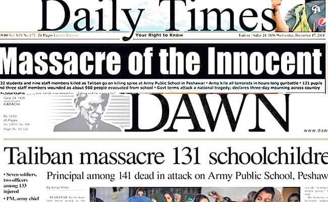 पेशावर हमला : देश-विदेश की मीडिया की पेशावर हमले पर प्रतिक्रिया