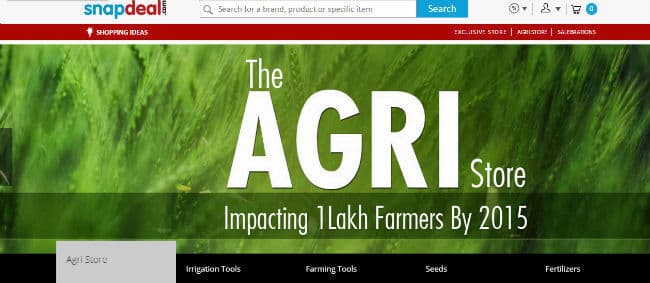 ''किसान दिवस'' पर स्नैपडील ने शुरू की ऑनलाइन ''एग्री स्टोर'' सेवा