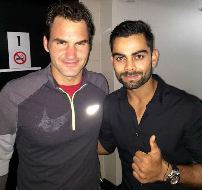 फेडरर से मुलाकात के बाद कोहली ने जतायी खुशी