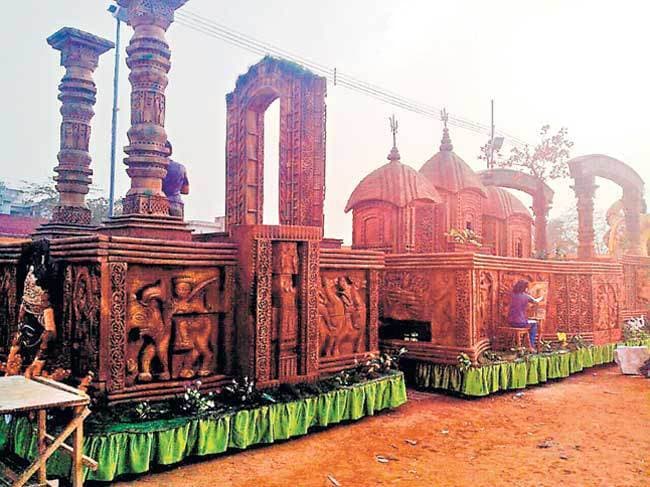 दिल्ली में दिखी दुमका के मलूटी मंदिरों की झांकी