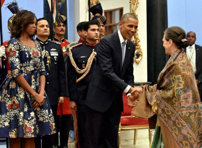 सोनिया, मनमोहन और राहुल ने की ओबामा और मिशेल से मुलाकात