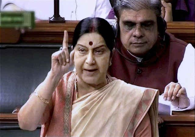 ललित मोदी मामले में सुषमा स्वराज ने संसद में ''गुनाह कबूल'' किया, सोनिया को ललकार