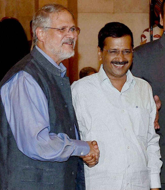 नजीब जंग ने केजरीवाल के जन्मदिन पर दी बधाई