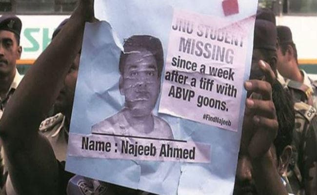 जेएनयू जांच में एबीवीपी कार्यकर्ता नजीब पर हमले का दोषी पाया गया