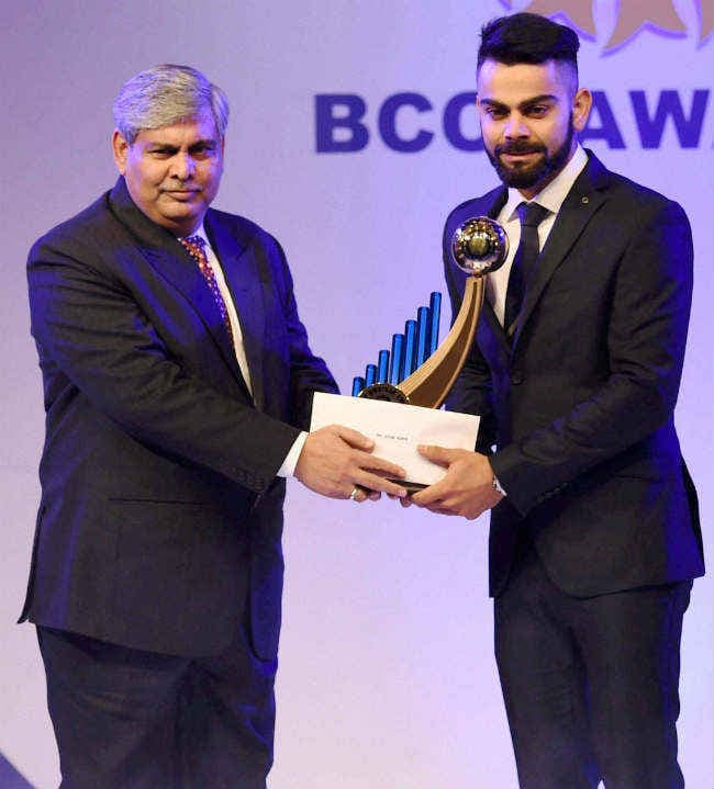 कोहली को पॉली उमरीगर ट्रॉफी, किरमानी सीके नायुडू पुरस्कार से सम्मानित