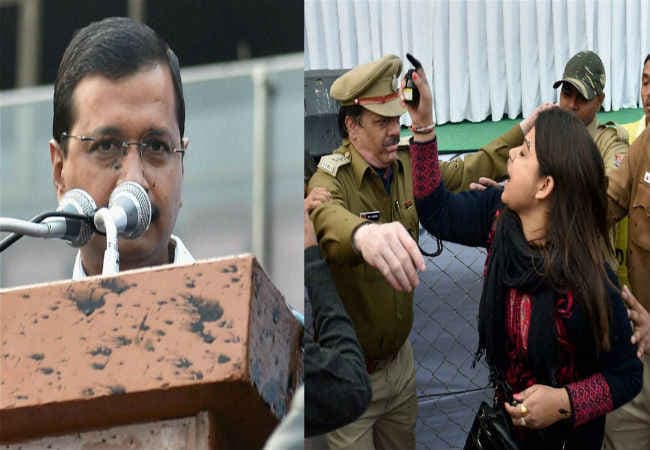 केजरीवाल पर स्याही फेंकने वाली महिला एक दिन की हिरासत में