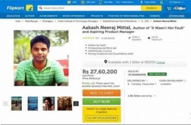 नौकरी के लिए निकाला ‘स्मार्ट तरीका’, फ्लिपकार्ट पर खुद को ही बेच डाला