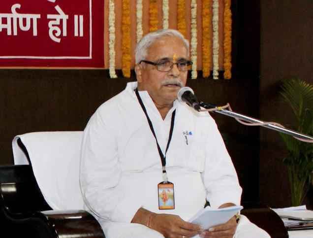 राष्ट्रध्वज = भगवा ध्वज, जन गण मन = वंते मातरम : RSS नेता भैया जी जोशी