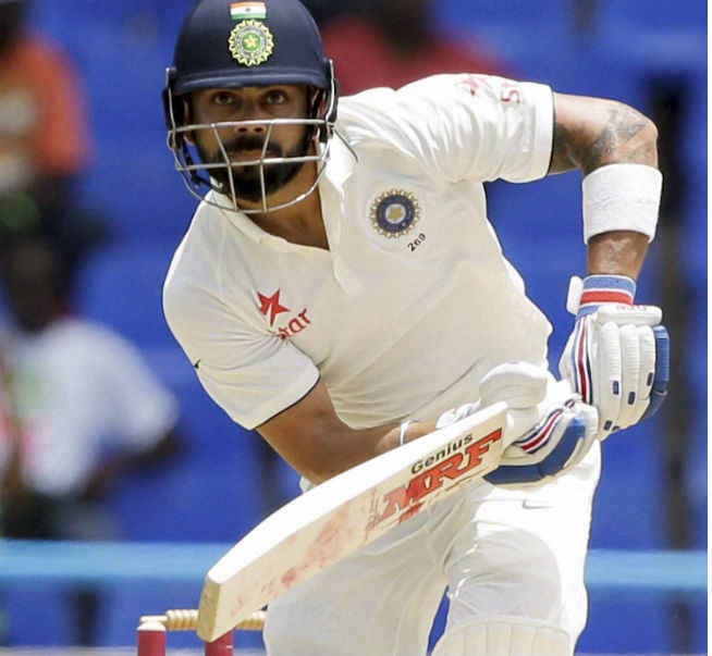 IND vs WI 1st test : कोहली का 12वां शतक, भारत के चार विकेट पर 302 रन