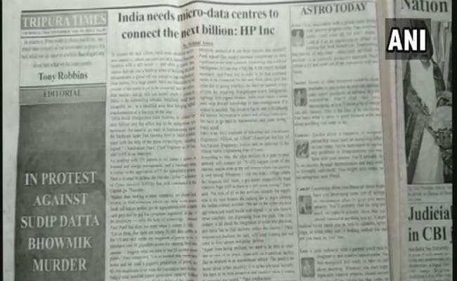 एडिटर्स गिल्ड ऑफ इंडिया ने त्रिपुरा के पत्रकार की हत्या की निंदा की, अखबारों ने खाली छोड़ी संपादकीय