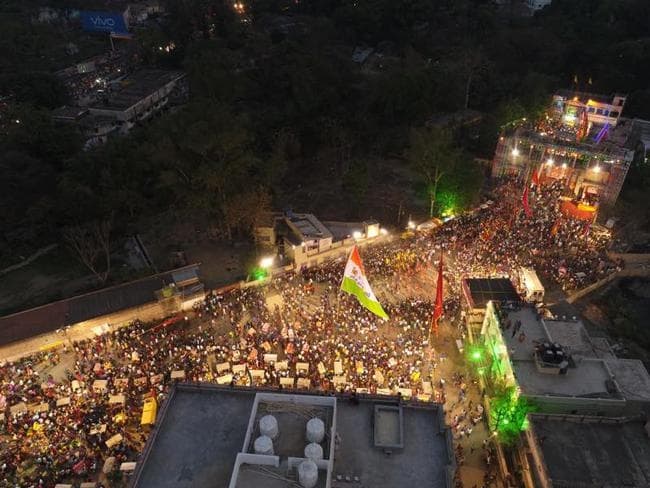 तस्वीरों में देखें कैसे निकला रामभक्तों का हुजूम