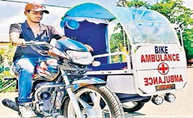 भिखारी की कहानी से सीख ले बनायी बाइक एंबुलेंस