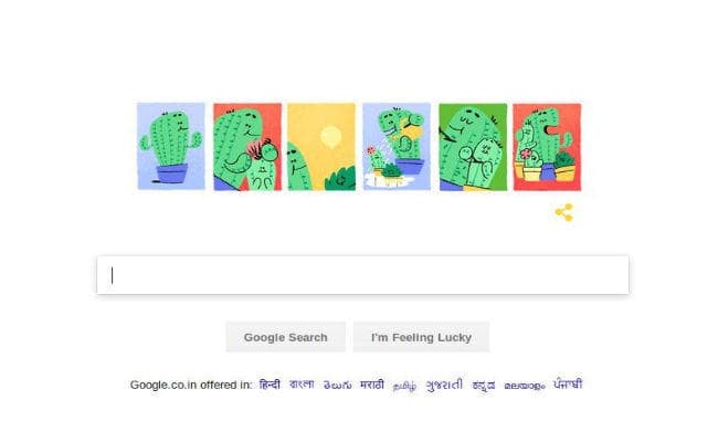 #FathersDay : कैक्टस के जरिये पिता का प्यार दिखाता #GoogleDoodle