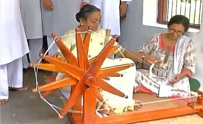 बिहार की बेटी मीरा कुमार ने बापू के साबरमती आश्रम से शुरू किया राष्ट्रपति का चुनाव अभियान