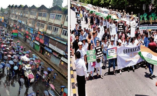 दार्जिलिंग से लेकर दिल्ली तक प्रदर्शन, राजनाथ के आवास तक पहुंचे गोरखालैंड आंदोलनकारी