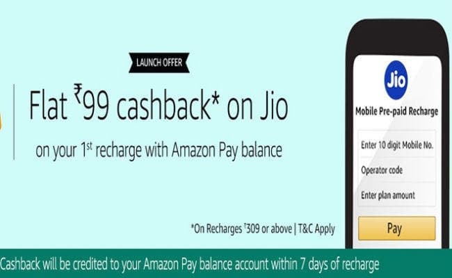 Paytm, Amazon या PhonePe से करें Reliance Jio का रिचार्ज, मिलेगा 99 रुपये तक का कैशबैक Paytm, Amazon या PhonePe से करें Reliance Jio का रिचार्ज, मिलेगा 99 रुपये तक का कैशबैक