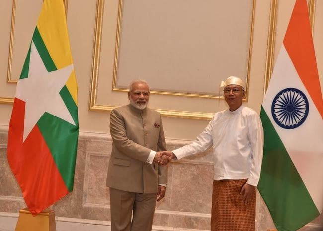 पीएम मोदी ने म्यांमार के राष्ट्रपति से मुलाकात को बताया ''शानदार ''
