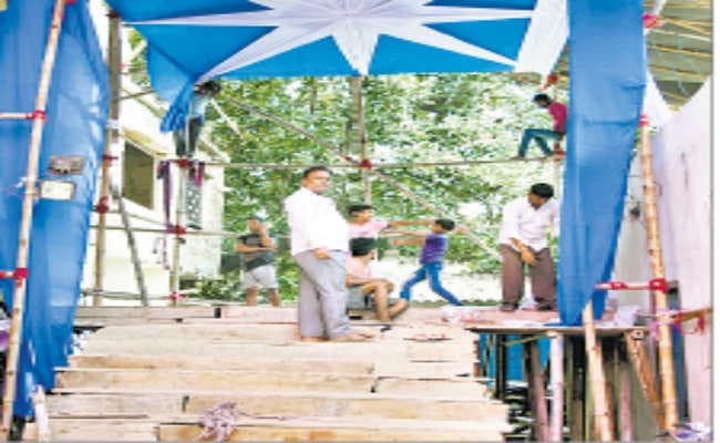 51 फुट ऊंचे द्वार से प्रवेश कर मां का करेंगे दर्शन