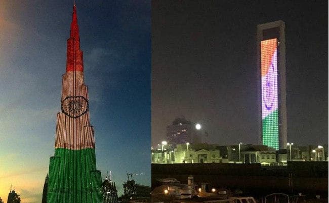 PM मोदी के स्वागत के लिए तिरंगे के रंग में रंगा UAE का बुर्ज खलीफा