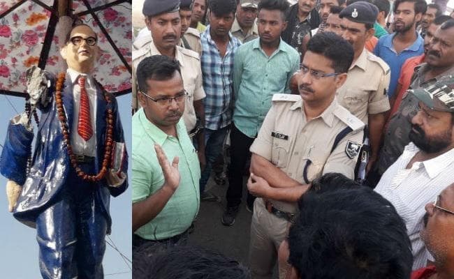 अब बिहार में क्षतिग्रस्त की गयी आंबेडकर की प्रतिमा, ग्रामीणों ने मुंगेर-भागलपुर मुख्यमार्ग को किया जाम