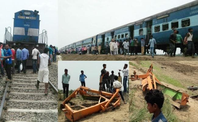 जनसाधारण एक्सप्रेस ने ट्रैक्टर में मारी टक्कर, खतरे में आयी सैकड़ों यात्रियों की जान