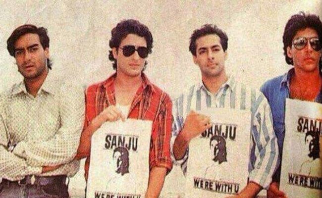 Sanju के लिए जब साथ आये सलमान, अक्षय, अजय और शाहरुख! देखें Viral Pic