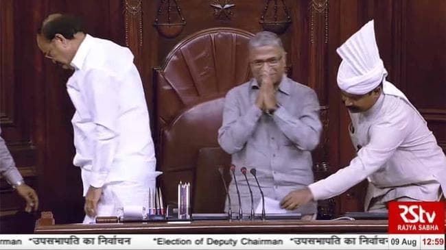 देखें हरिवंश की उम्मीदवारी से उपसभापति बनने तक की तस्वीरें