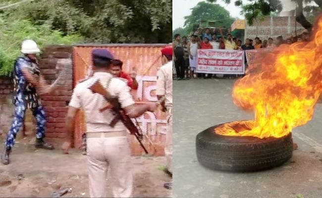 बिहार बंद : सवर्णों को आरक्षण की मांग को लेकर प्रदर्शनकारियों ने सड़क जाम कर आगजनी की, गया में पुलिस ने भांजी लाठियां