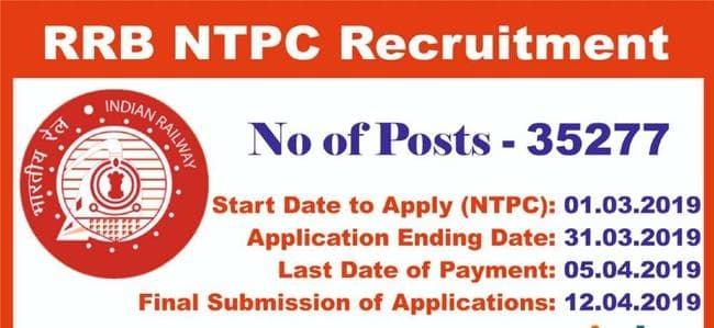 रेलवे रिक्रूटमेंट बोर्ड ने 35,277 पदों के लिए निकाली बंपर भर्तियां निकाली