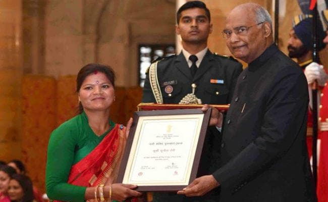 विश्व महिला दिवस पर लातेहार की सुनीता देवी को मिला राष्ट्रपति के हाथों ''नारी शक्ति पुरस्कार''