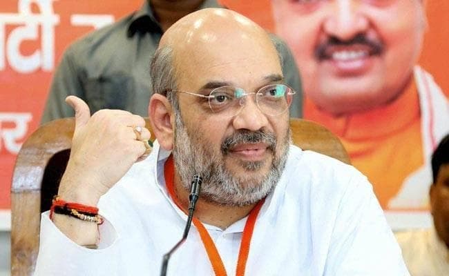 खराब मौसम के कारण नहीं पहुंच पाये अमित शाह, प्रत्याशियाें काे दी जीत की शुभकामना