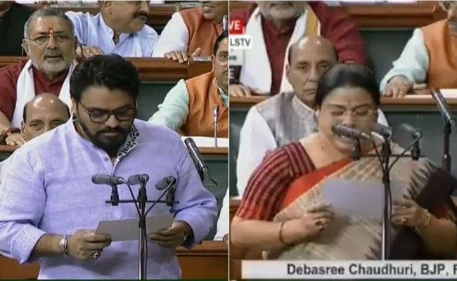 बंगाल से निर्वाचित भाजपा सदस्यों की शपथ के समय सदन में गूंजे ''जय श्रीराम'' के जयकारे