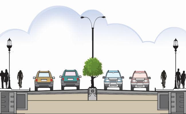 रांची : राजभवन से कांटाटोली चौक तक स्मार्ट रोड बनाने का काम शुरू