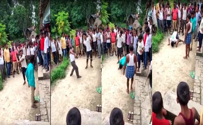 पंचायत ने छेड़खानी के आरोपी युवकों को सुनाई 10-10 लाठी मारने और थूक चाटने की सजा, VIDEO वायरल