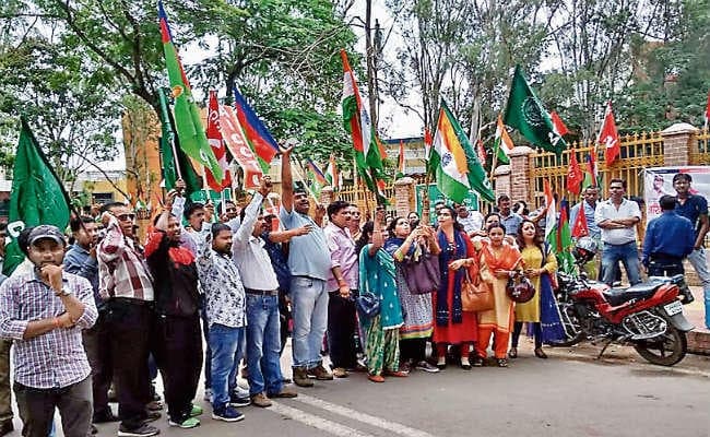 संयुक्त मोर्चा की हड़ताल का दिखा असर, उत्पादन प्रभावित, डिस्पैच का काम भी बाधित, कई कार्यालयों में नहीं खुले ताले