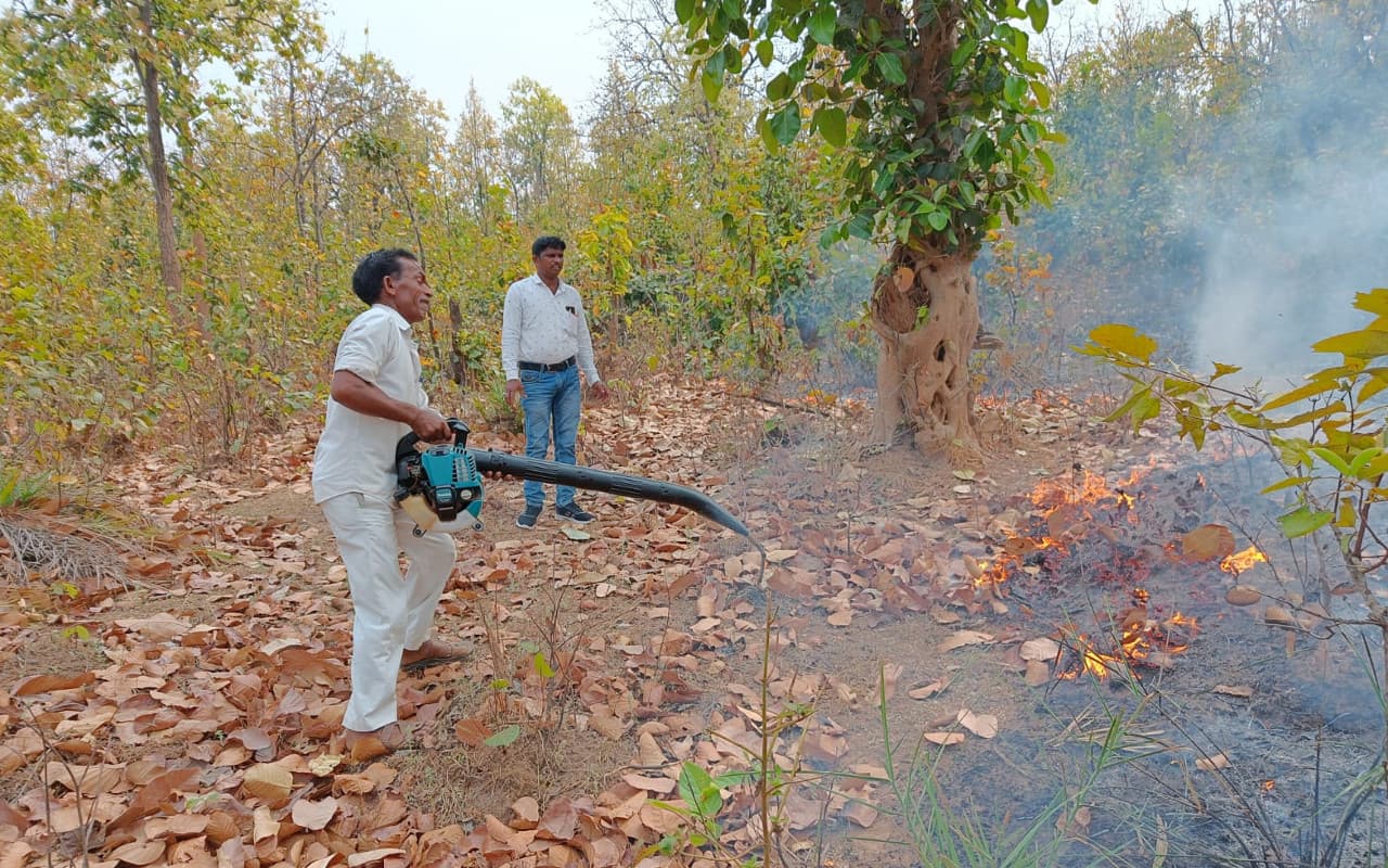 झारखंड : बोकारो के बेंदी जंगल में लगी आग, ग्रामीणों के सहयोग से पाया काबू